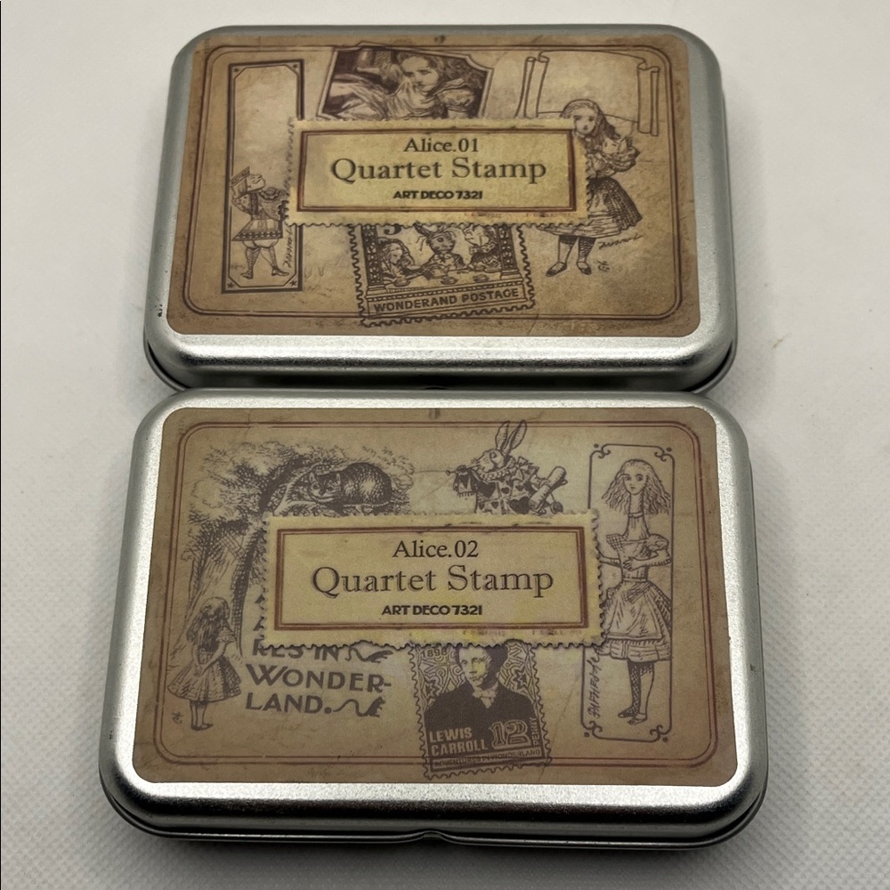 Alice Quartet Stamp Set in tins